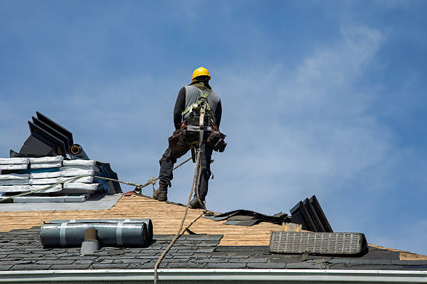 Professional Roofing technician working in Milford, NH